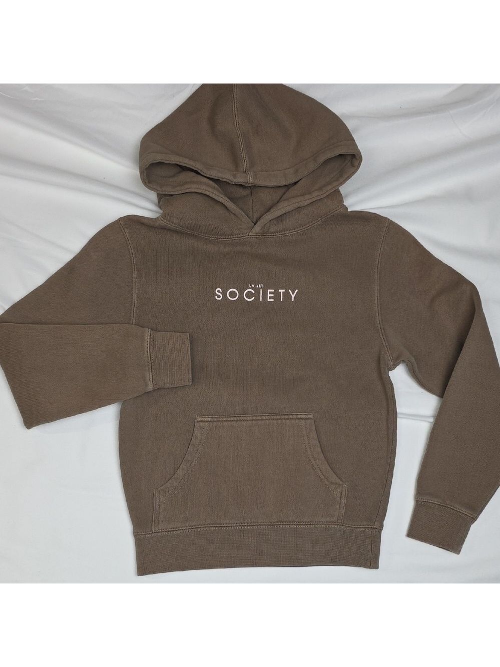 Society Kids Tan Hoodie Sweater Size Small